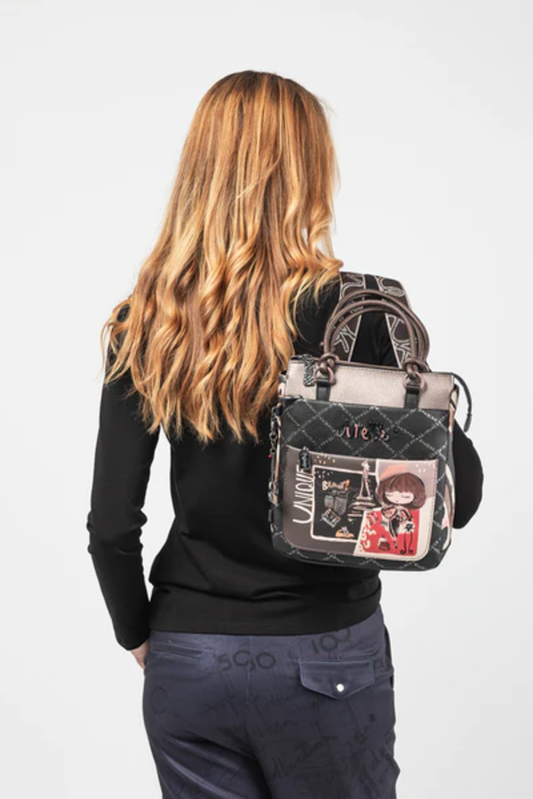 Rucksack mit zusätzlichen Henkeln "Mademoiselle" | Anekke