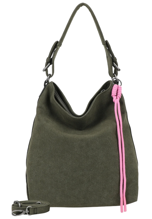 Hobo-Tasche "Bitzi01 Suede Jacky Dark Olive" | Fritzi