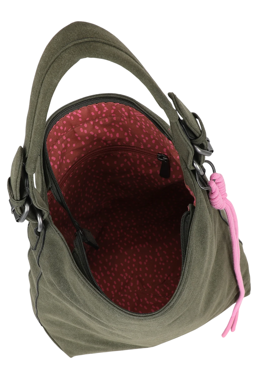 Hobo-Tasche "Bitzi01 Suede Jacky Dark Olive" | Fritzi
