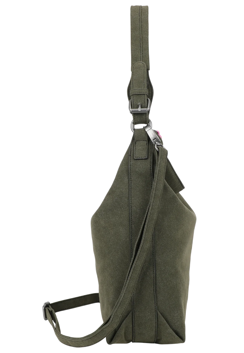 Hobo-Tasche "Bitzi01 Suede Jacky Dark Olive" | Fritzi