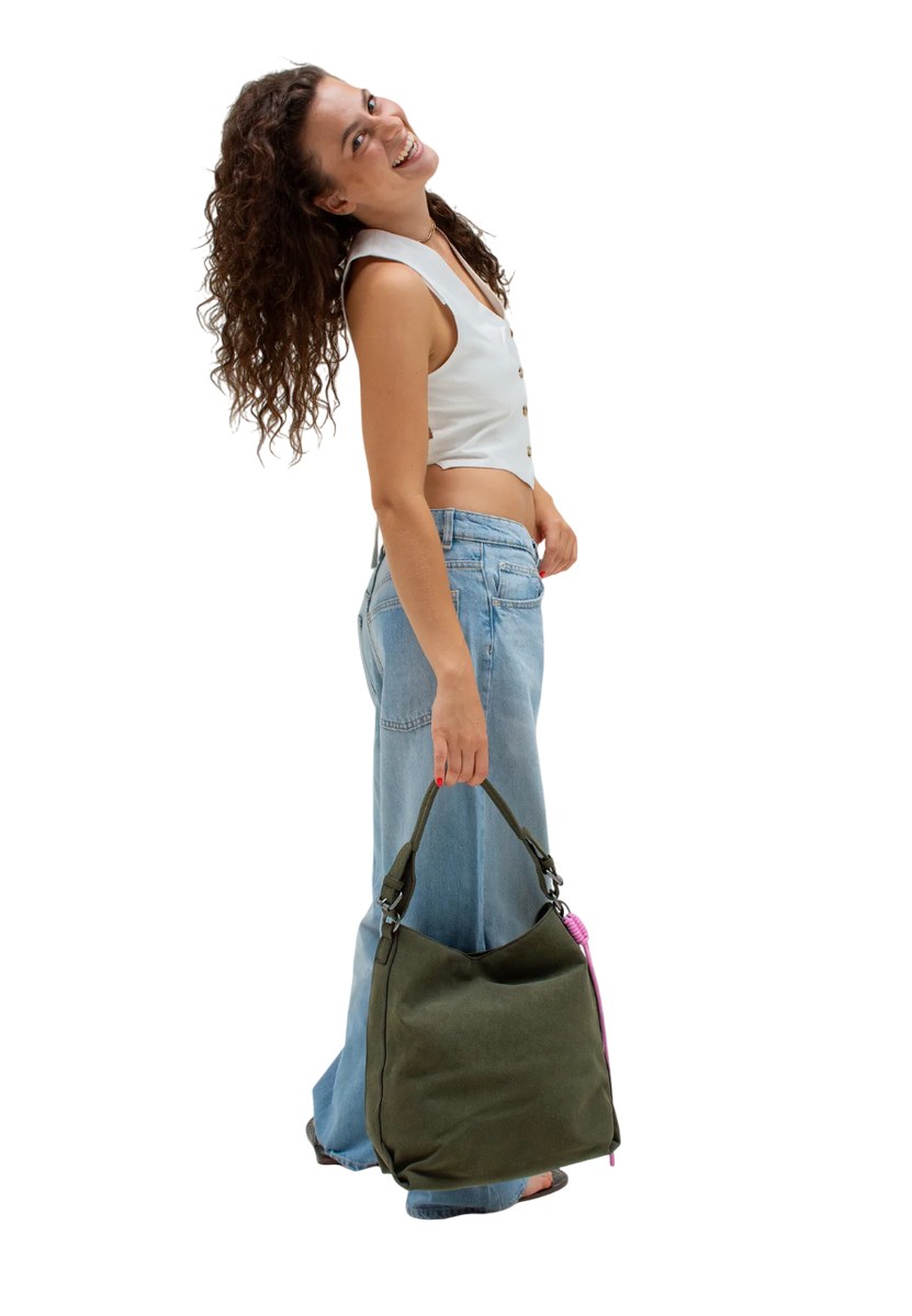 Hobo-Tasche "Bitzi01 Suede Jacky Dark Olive" | Fritzi