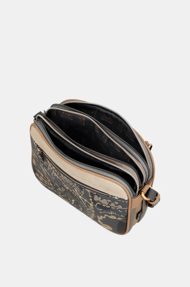 Umhängetasche "Real" mit 3 Fächern /Cross-body bag | Anekke