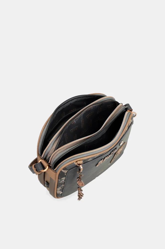 Umhängetasche "Real" mit 3 Fächern /Cross-body bag | Anekke