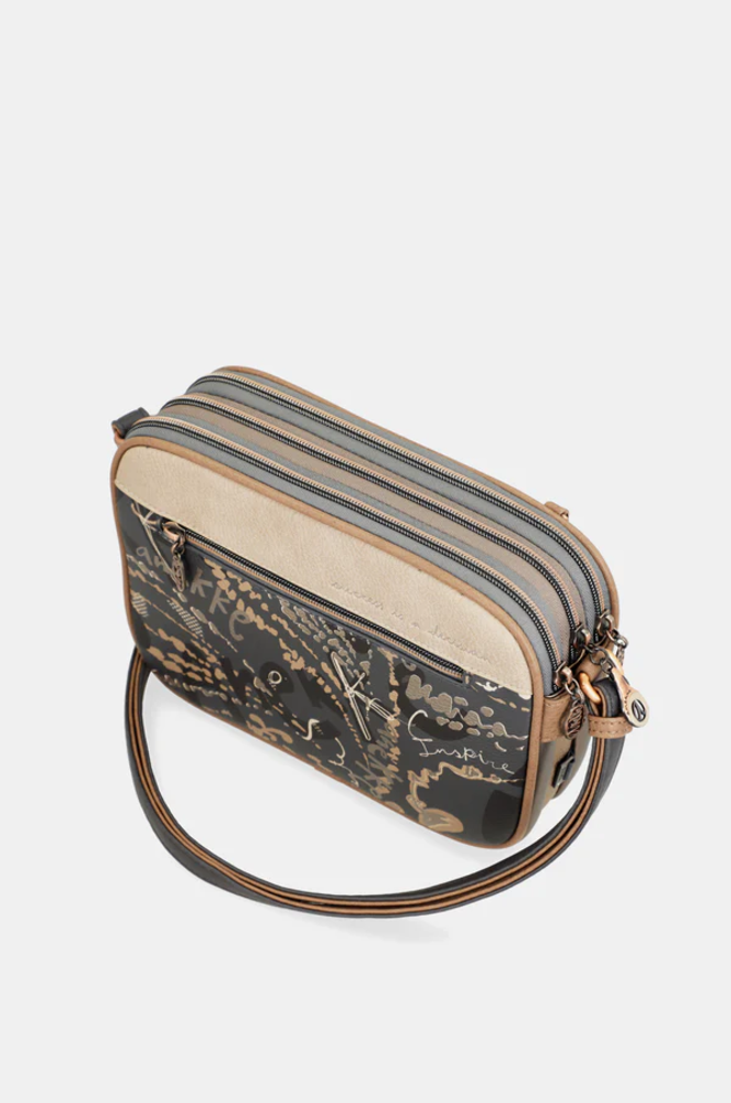 Umhängetasche "Real" mit 3 Fächern /Cross-body bag | Anekke