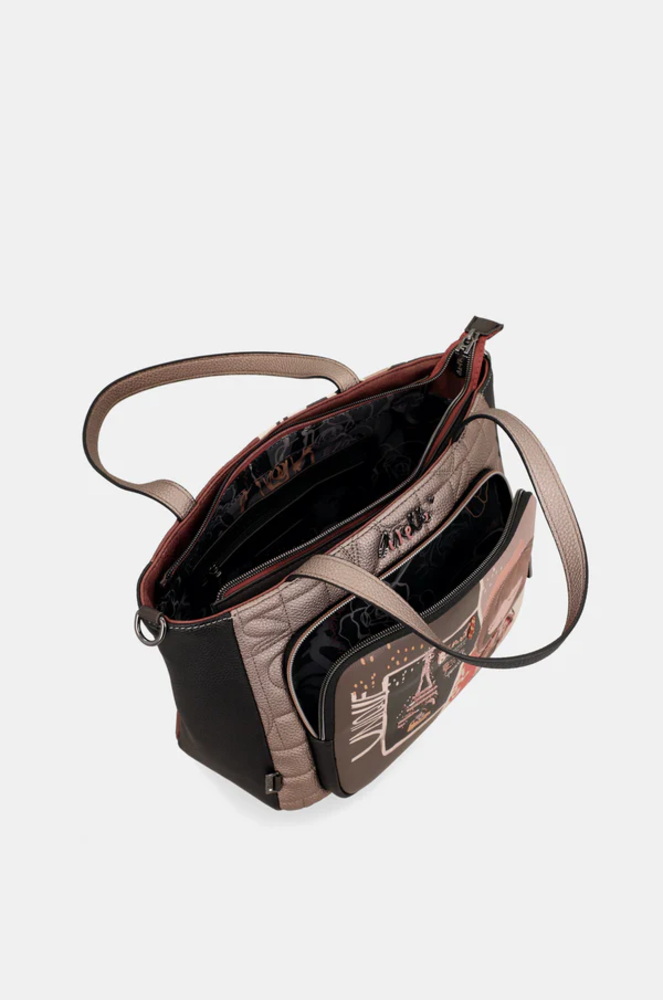 Schultertasche "Mademoiselle" mit Umhängeriemen  -Short handle bag | Anekke
