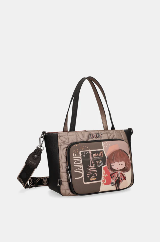 Schultertasche "Mademoiselle" mit Umhängeriemen  -Short handle bag | Anekke