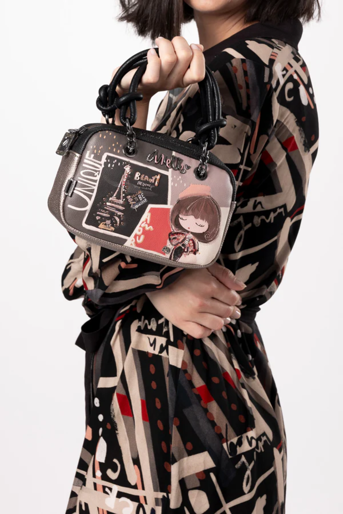 Henkeltaschen Tasche Mit Kurzen Henkeln Knautschige Handtasche Mit