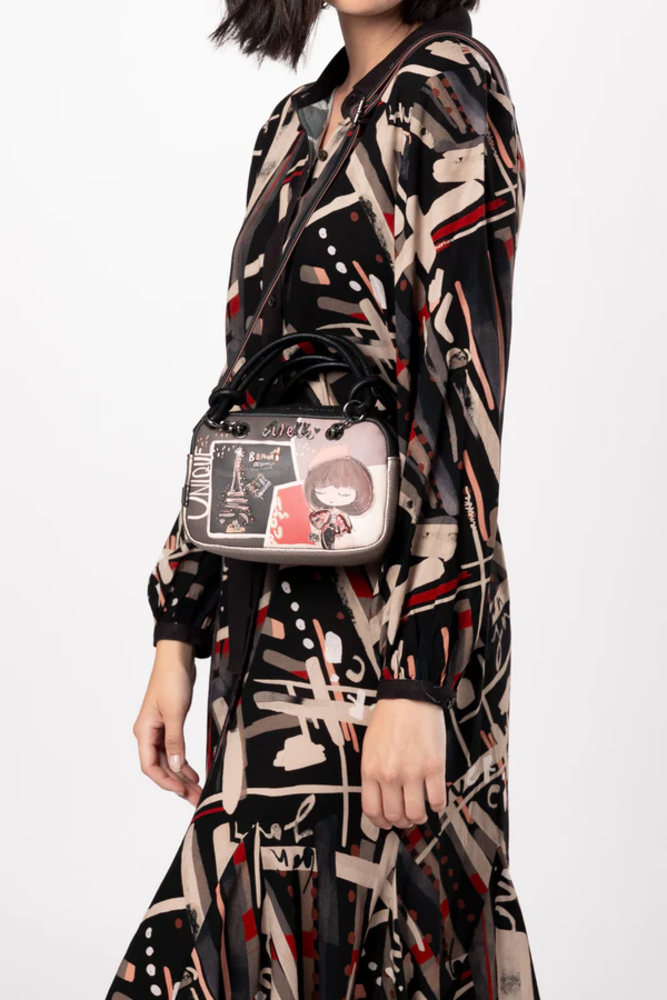 Kleine Handtasche "Mademoiselle"  mit Umhängeriemen  -Short handle bag | Anekke