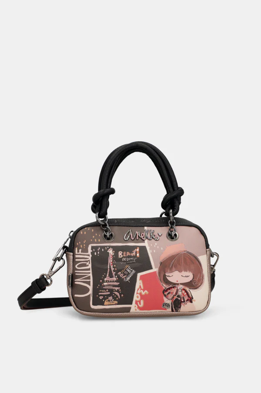 Kleine Handtasche "Mademoiselle"  mit Umhängeriemen  -Short handle bag | Anekke