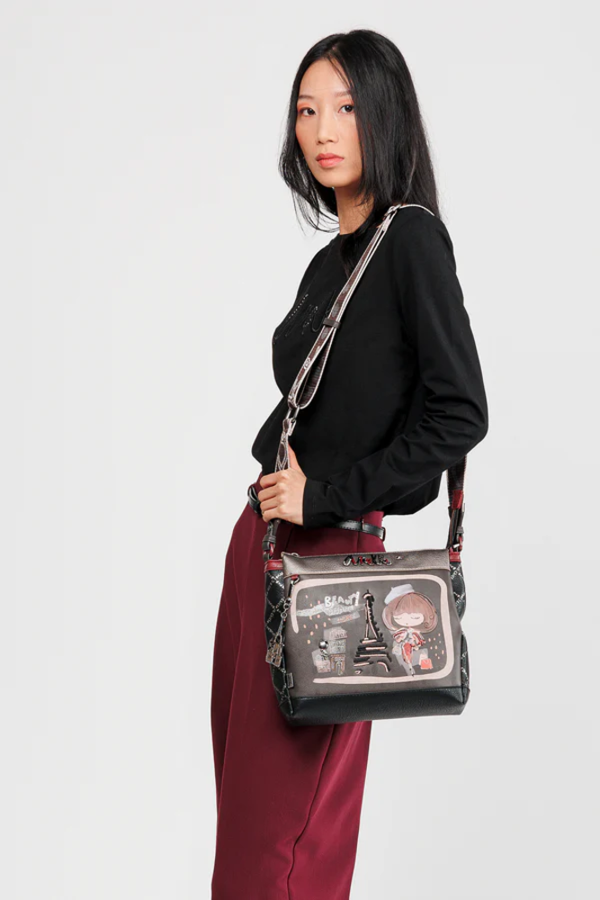 Umhängetasche "Mademoiselle"mit 3 Fächern -Cross-body bag | Anekke