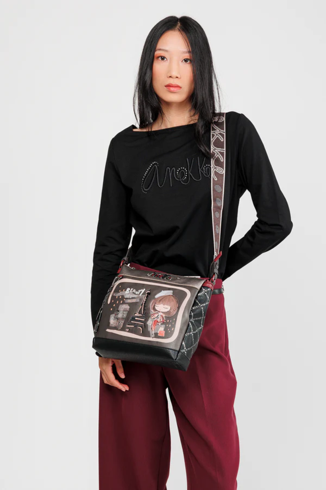Umhängetasche "Mademoiselle"mit 3 Fächern -Cross-body bag | Anekke