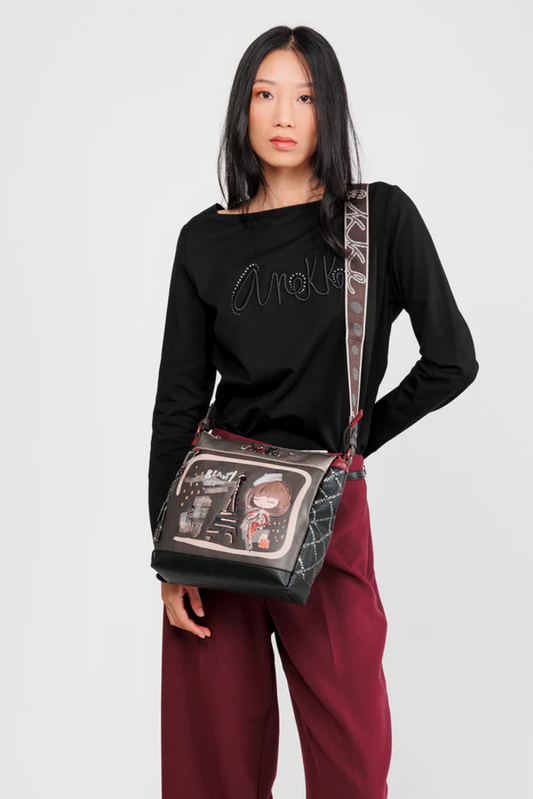 Umhängetasche "Mademoiselle"mit 3 Fächern -Cross-body bag | Anekke