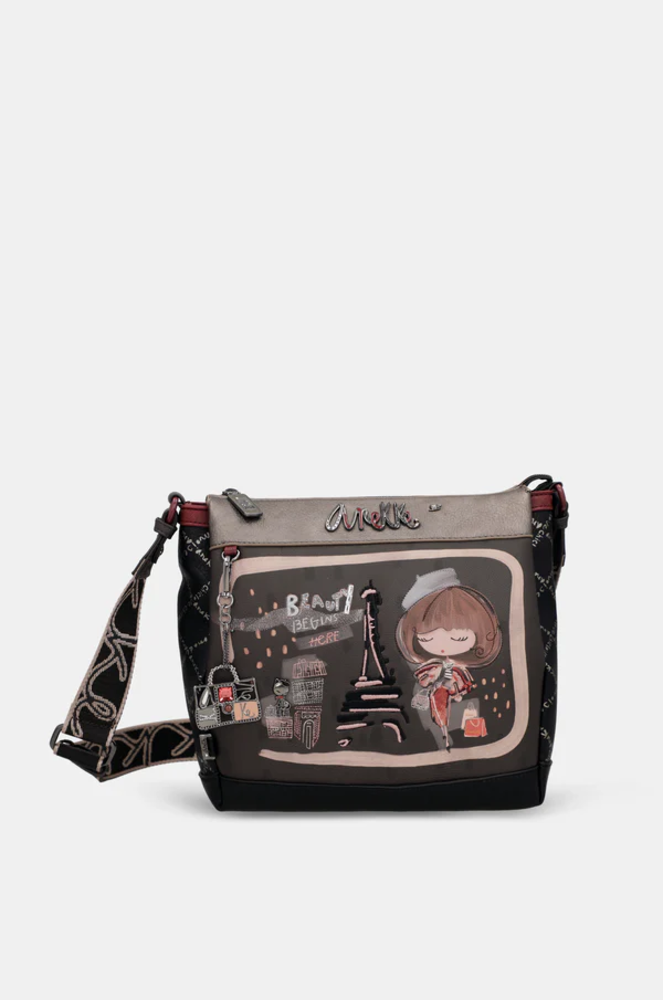 Umhängetasche "Mademoiselle"mit 3 Fächern -Cross-body bag | Anekke
