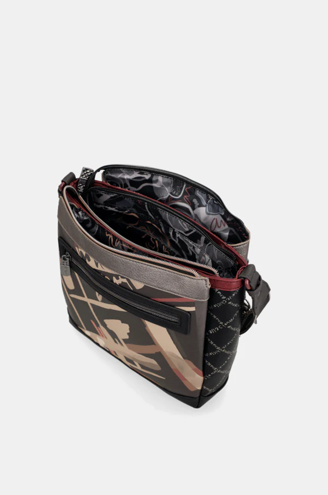 Umhängetasche "Mademoiselle"mit 3 Fächern -Cross-body bag | Anekke