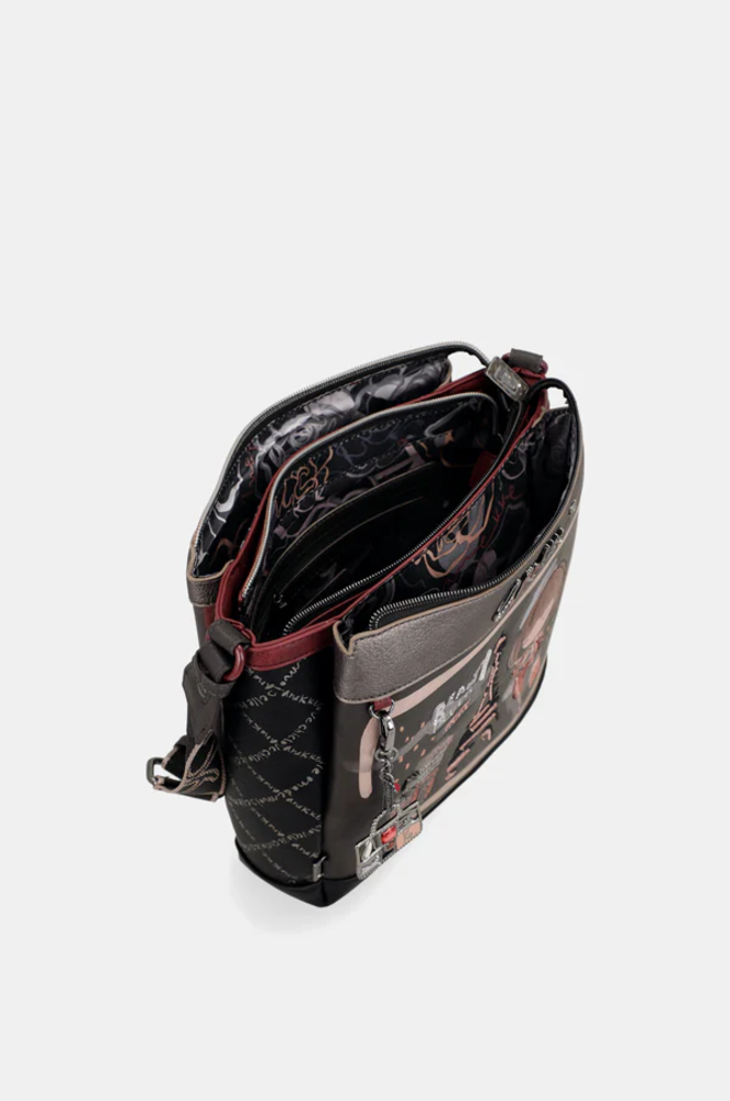 Umhängetasche "Mademoiselle"mit 3 Fächern -Cross-body bag | Anekke
