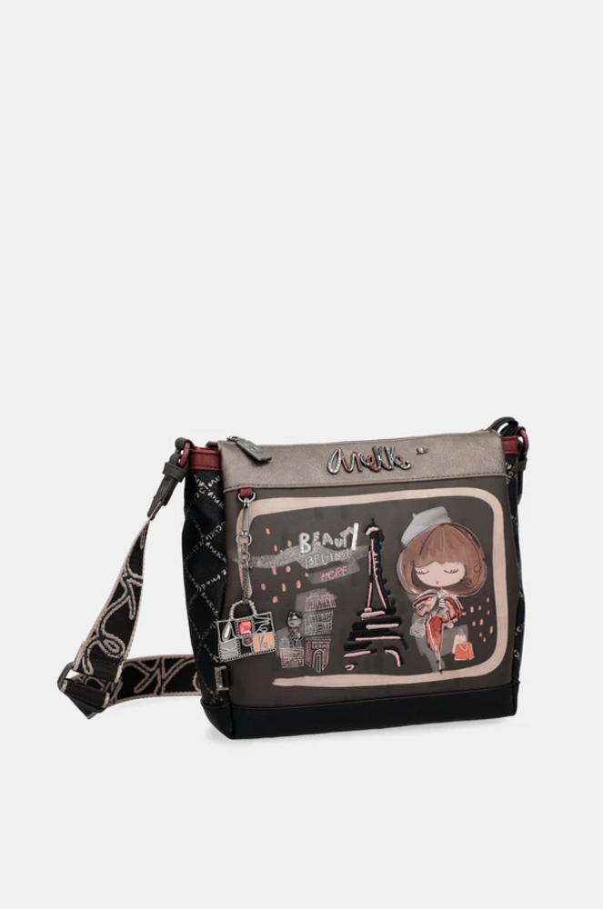 Umhängetasche "Mademoiselle"mit 3 Fächern -Cross-body bag | Anekke