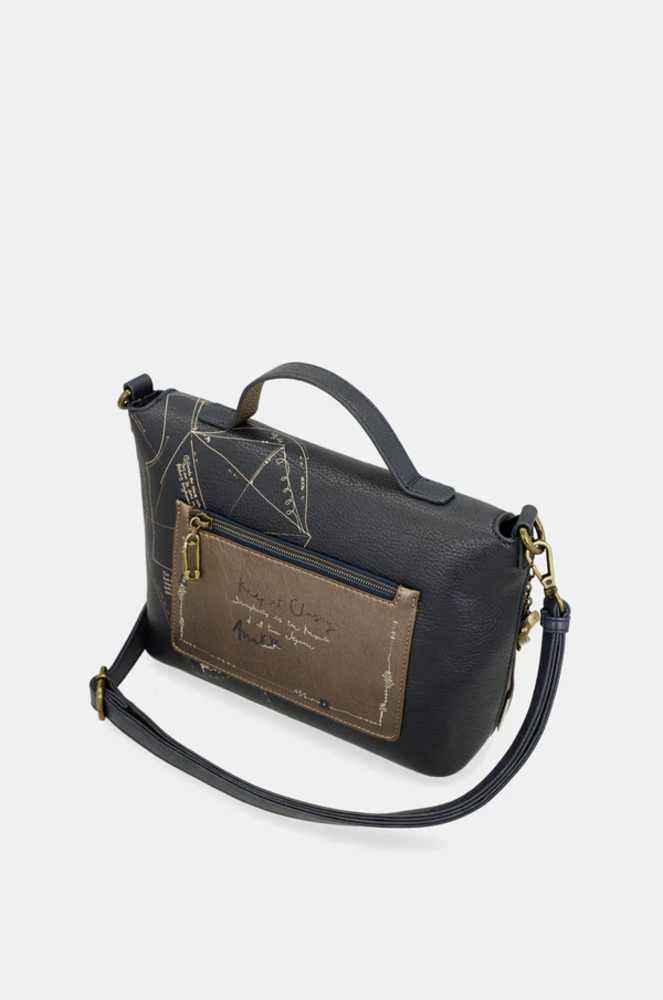 Umhängetasche "Studio" mit Klappe & kurzem Henkel  -Cross-body bag | Anekke