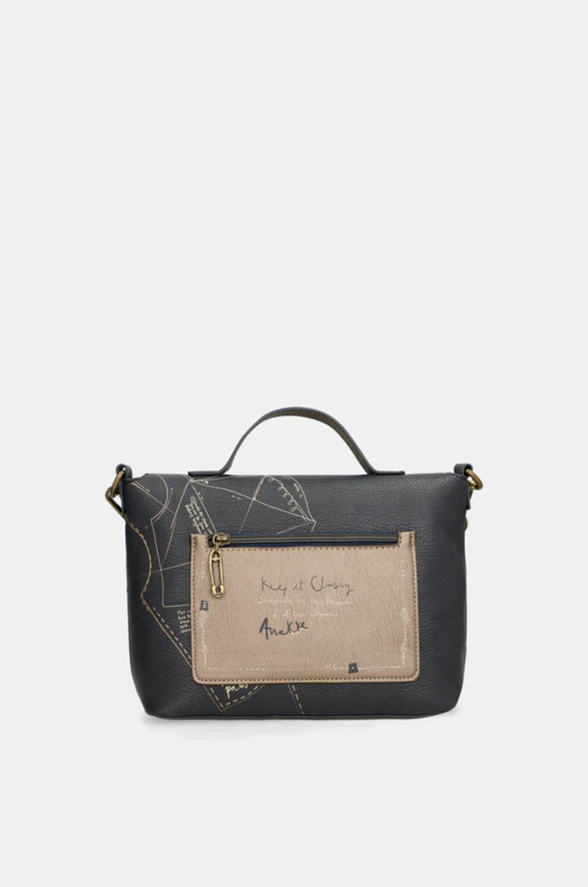 Umhängetasche "Studio" mit Klappe & kurzem Henkel  -Cross-body bag | Anekke