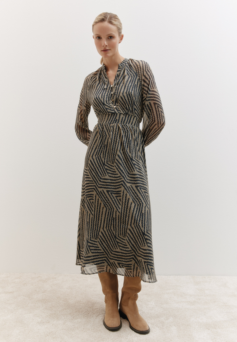 Maxi-Chiffonkleid mit Print | More&More