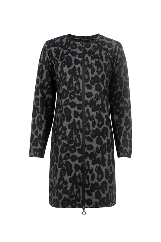 Kurzes Kleid mit Leomuster | Soquesto