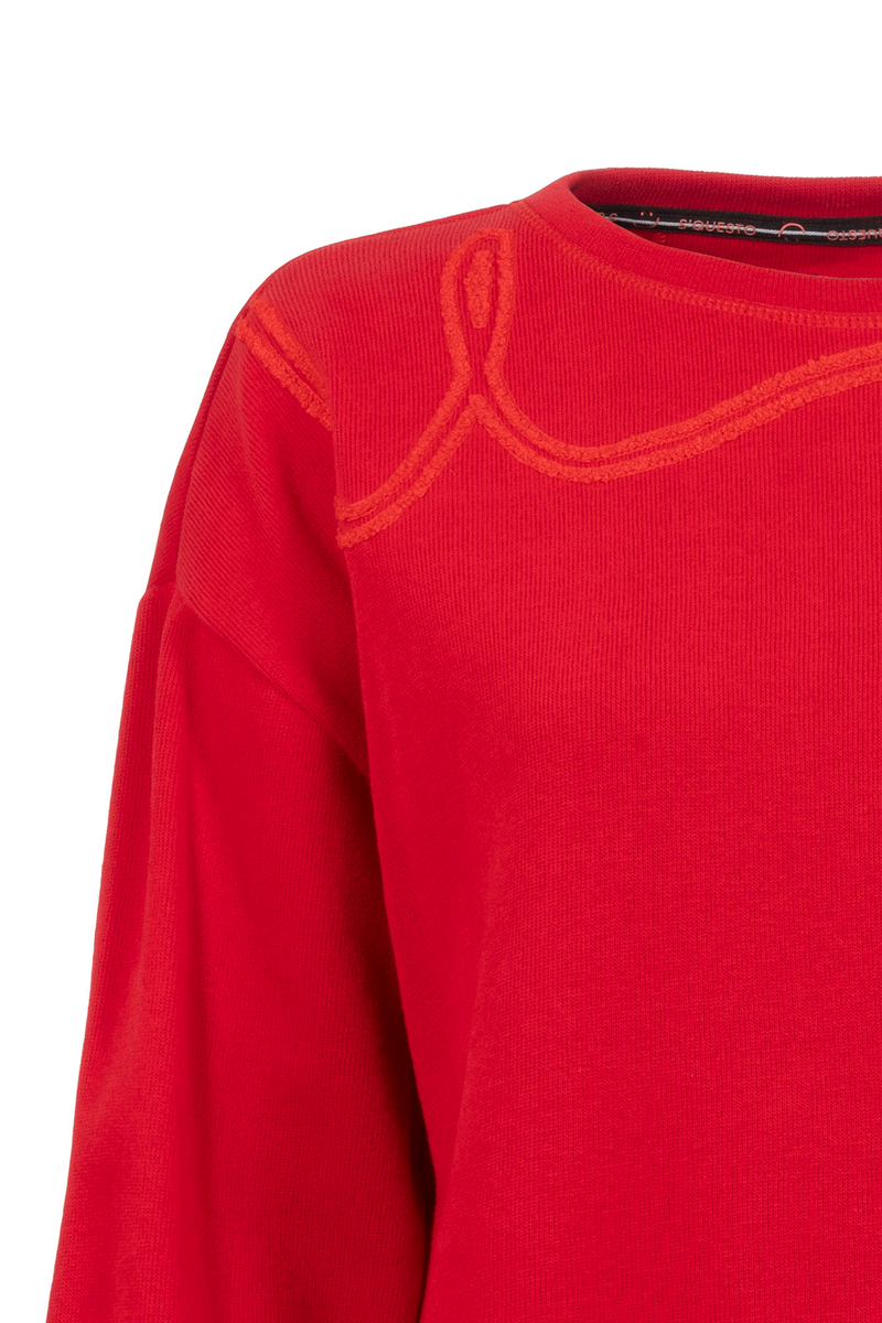 Sweatshirt mit Frottee-Stickerei | Soquesto