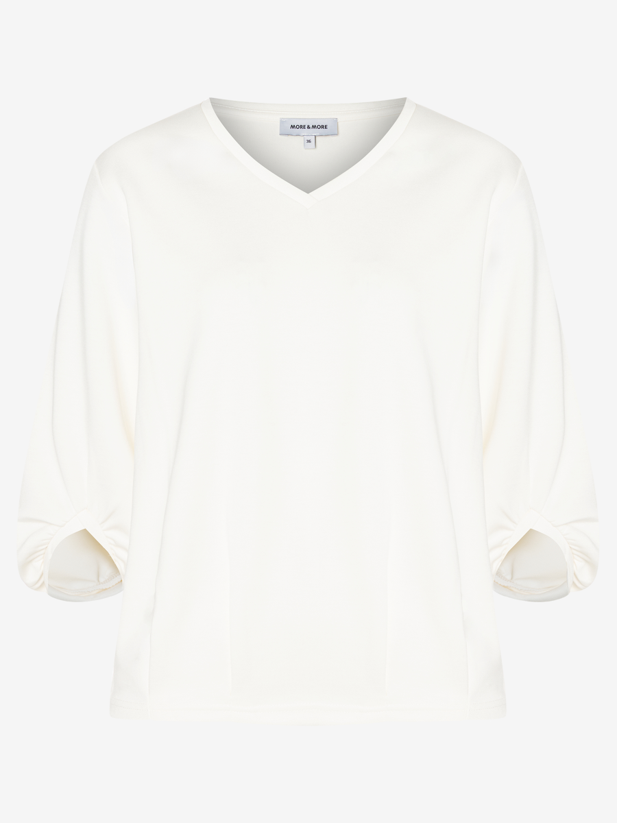 Sweatshirt mit V-Ausschnitt | More&More