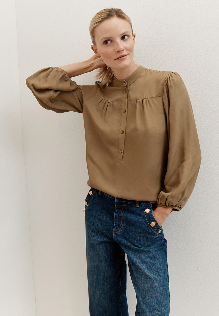 Viskosebluse mit 3/4 Armen | More&More