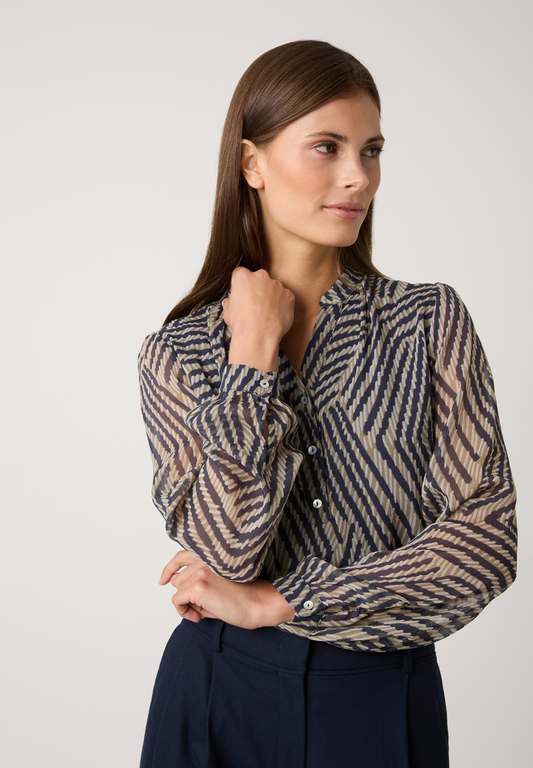 Chiffonbluse mit Print | More&More