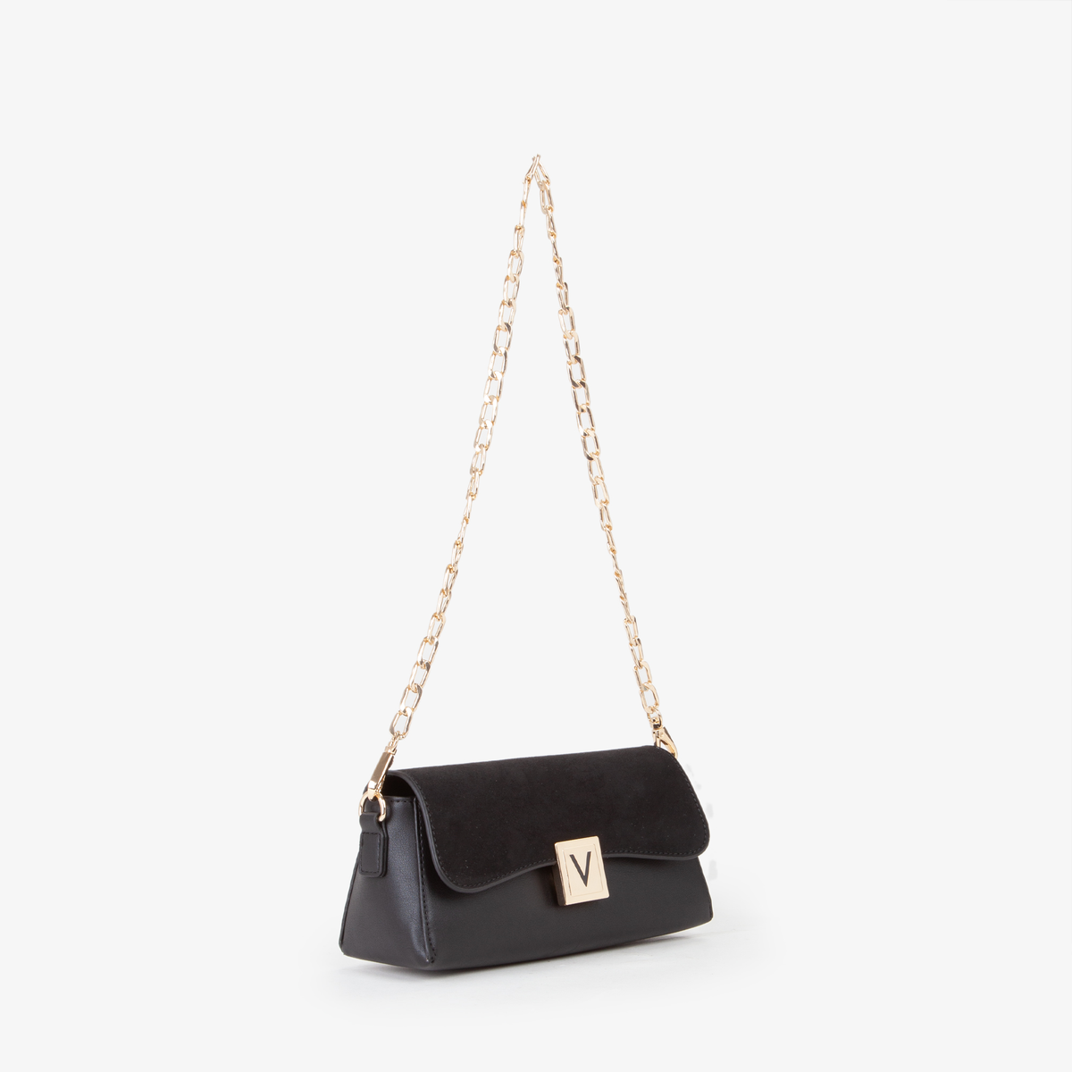 Schwarze Schultertasche "FLAP BAG EVISSA" | Valentino
