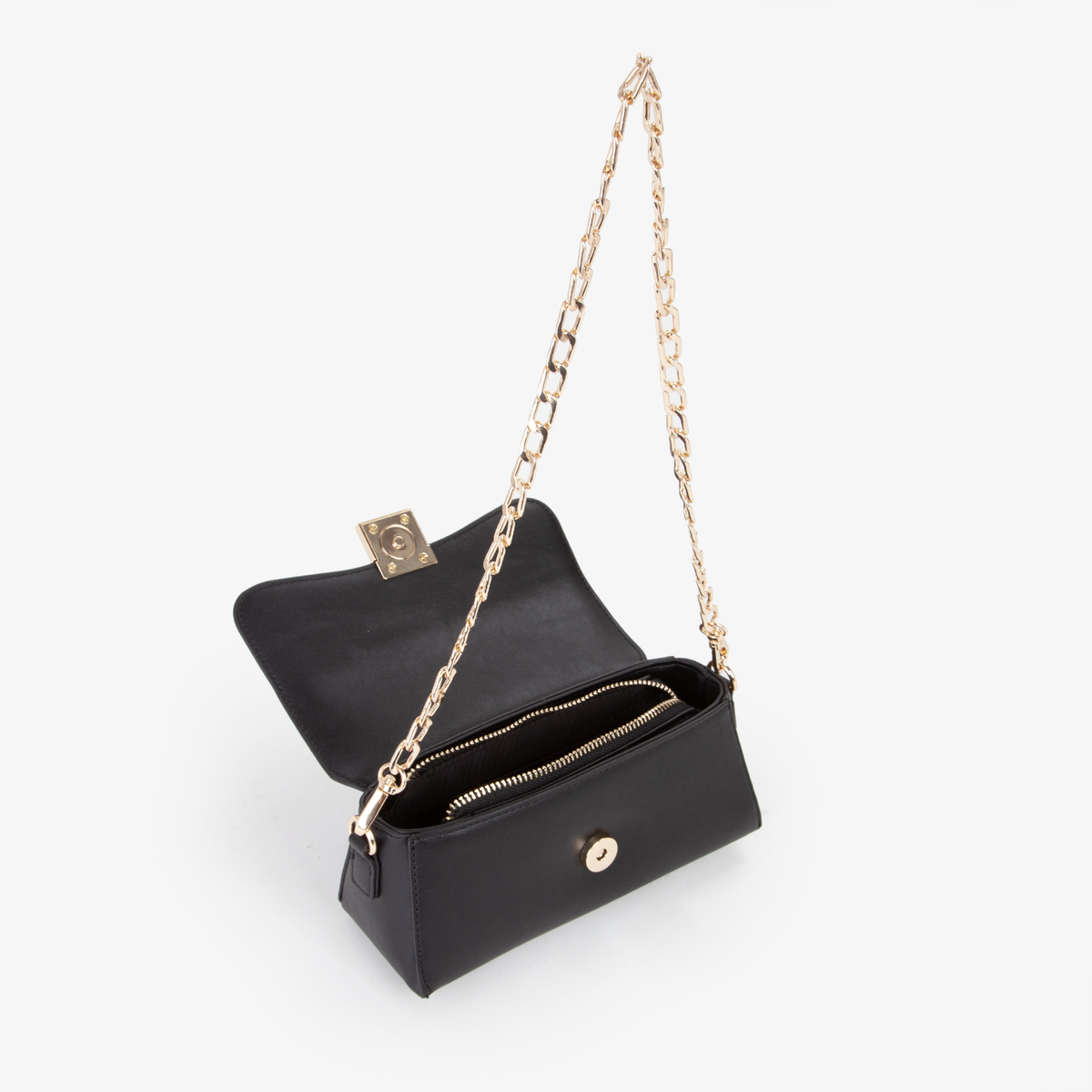 Schwarze Schultertasche "FLAP BAG EVISSA" | Valentino