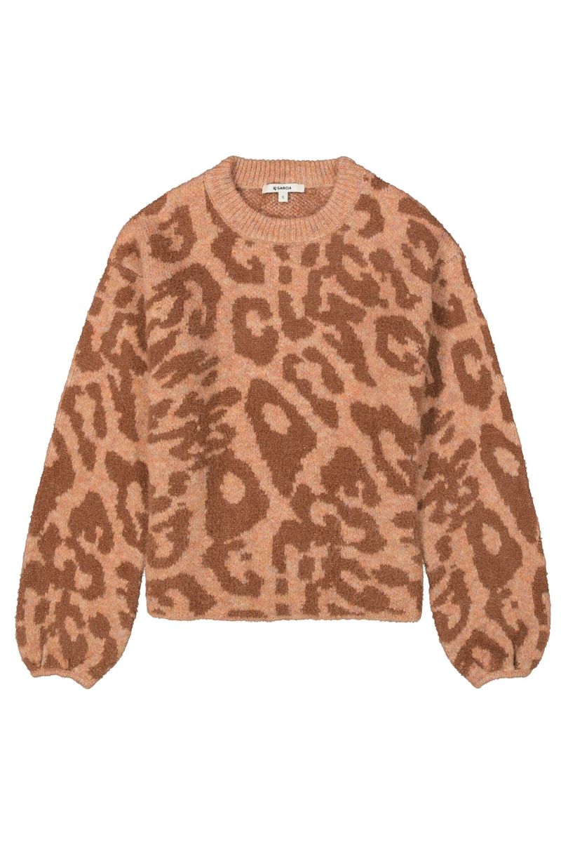Pullover mit Leo-Muster | Garcia
