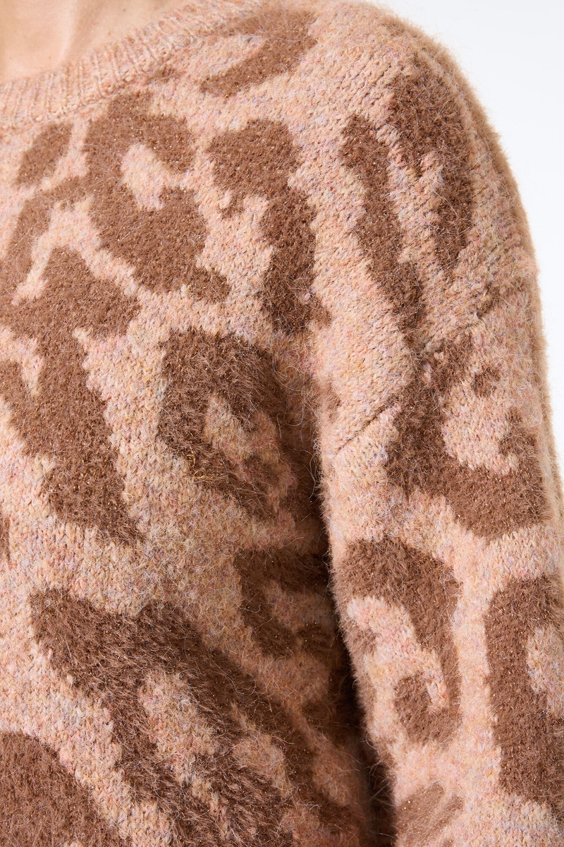 Pullover mit Leo-Muster | Garcia