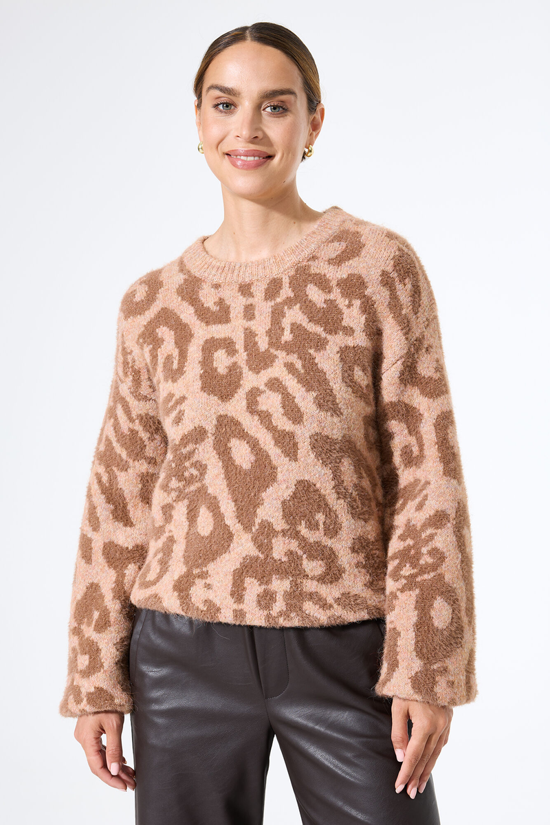 Pullover mit Leo-Muster | Garcia