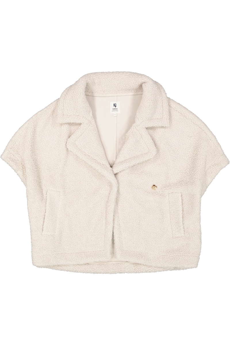 Teddy-Weste in Creme | Garcia