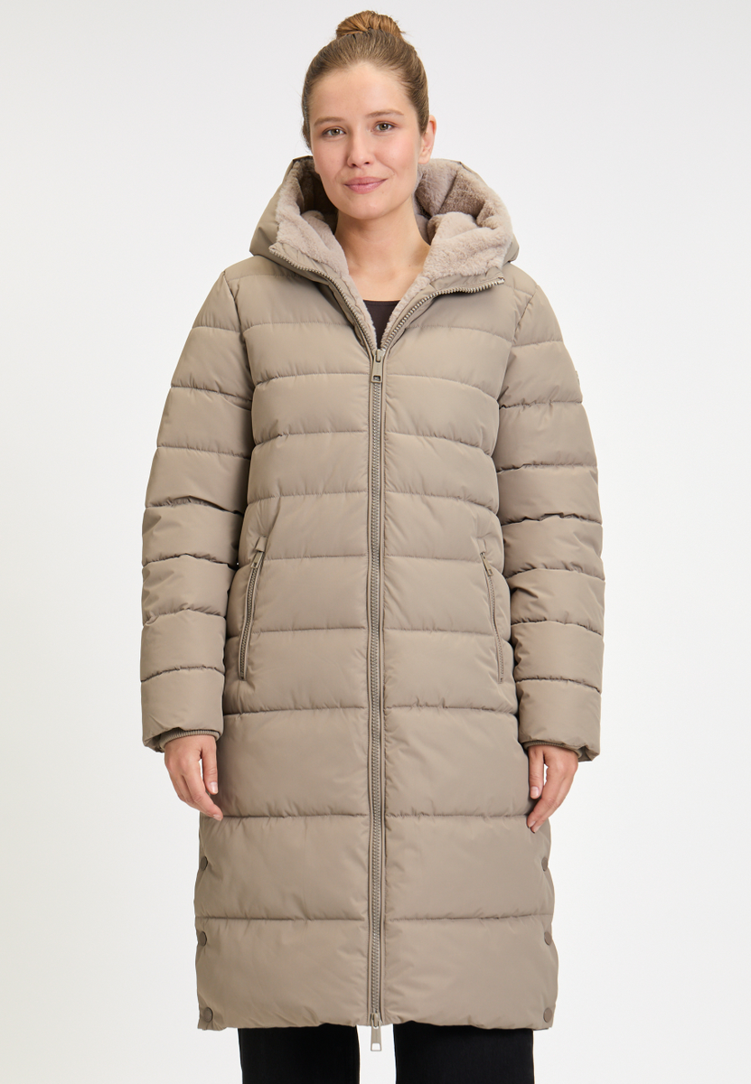 Hellbrauner  Wintermantel "Amy P18-1110" | 
                Covered
