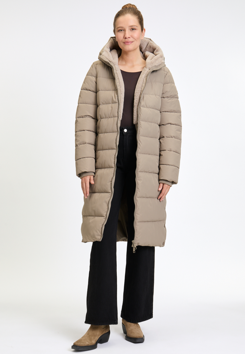 Hellbrauner  Wintermantel "Amy P18-1110" | 
                Covered
