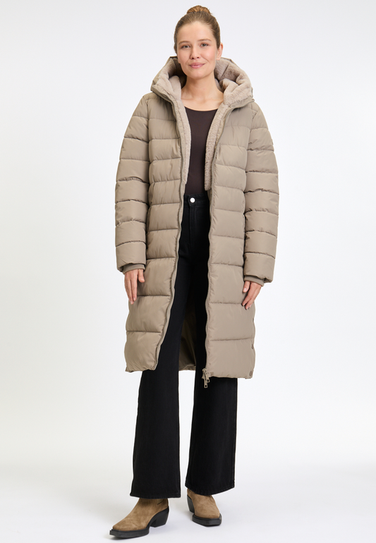Hellbrauner  Wintermantel "Amy P18-1110" | 
                Covered