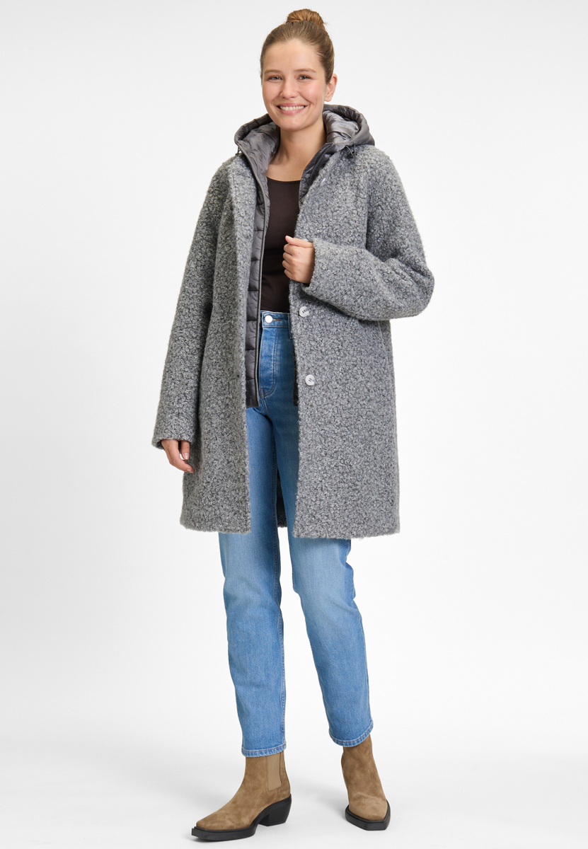 Lange Bouclé-Jacke "Wilma 2" | 
                Covered