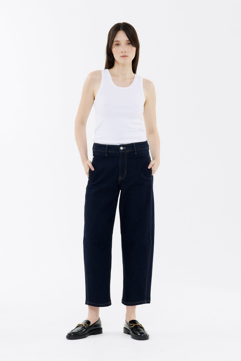7/8-Jeans "Zoe barrel fit - rinse" | 
                Blue Fire