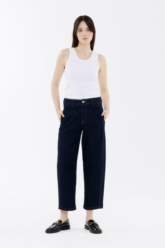 7/8-Jeans "Zoe barrel fit - rinse" | 
                Blue Fire