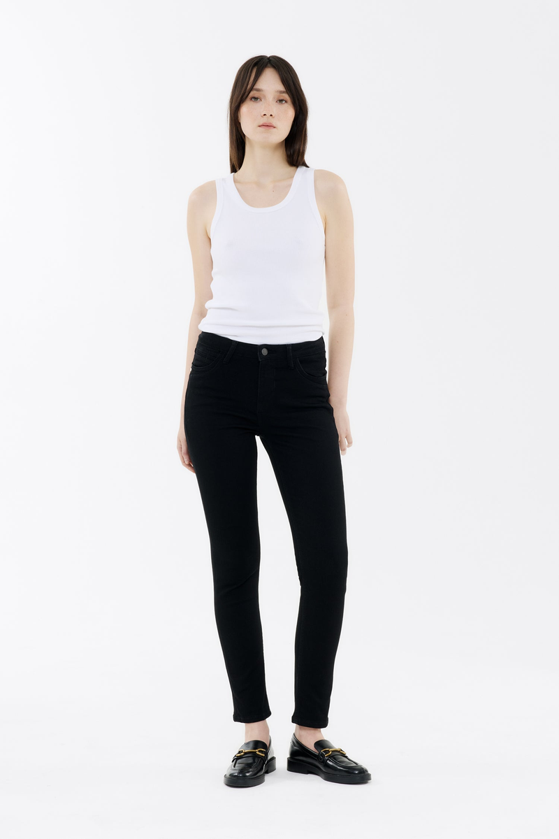 Schwarze Jeans "Nancy slim - black" | 
                bluefire