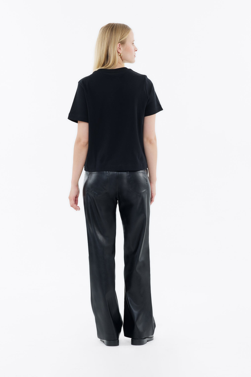 Vegane Lederhose "Judy wide leg" | Bluefire