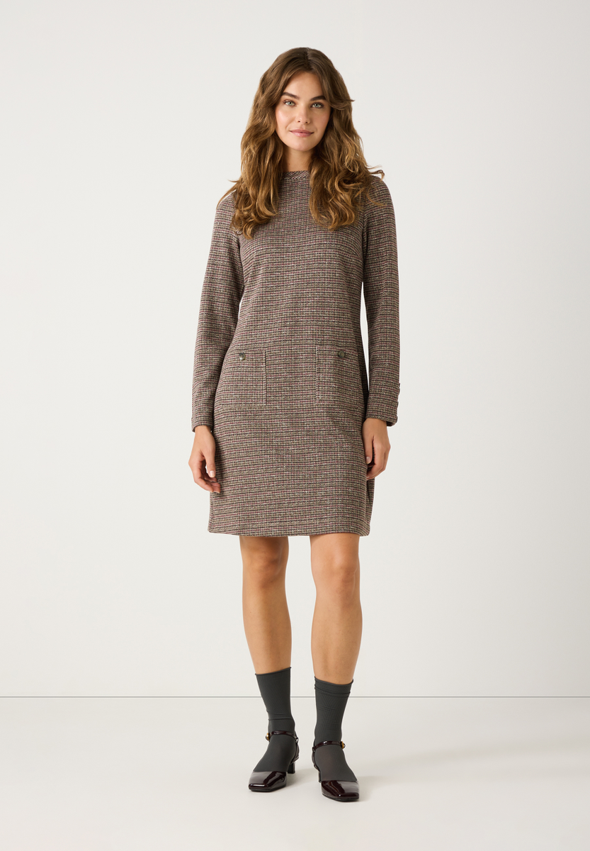 Jerseykleid mit Hahnentritt-Dessin | More&More