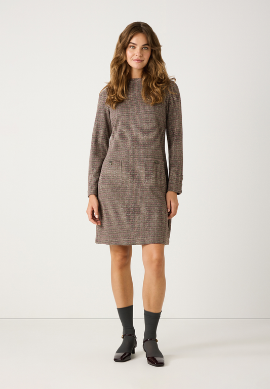 Jerseykleid mit Hahnentritt-Dessin | More&More