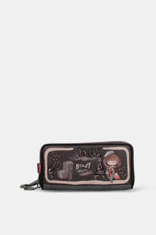 Brieftasche gemustert RFID "Mademoiselle" groß | Anekke