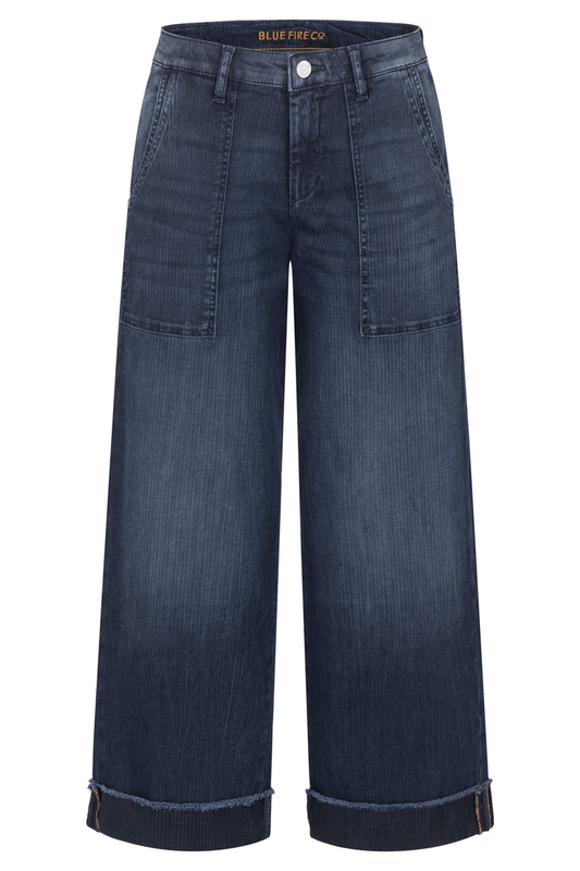 Jeans mit Streifen "Marlene wide leg" | Bluefire