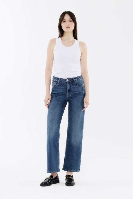 Jeans "Judy" wide leg - stone | Blue Fire