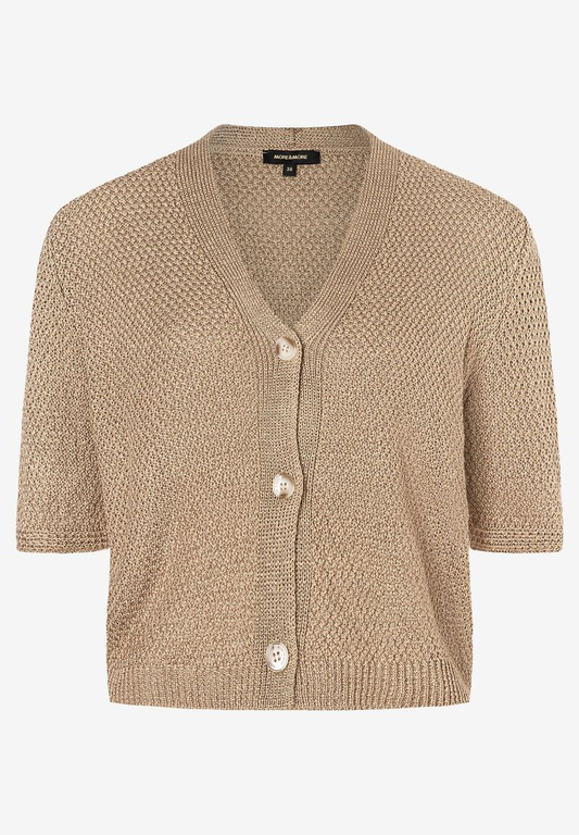 Kurzarm-Cardigan  sahara beige  Sommer-Kollektion | More&More