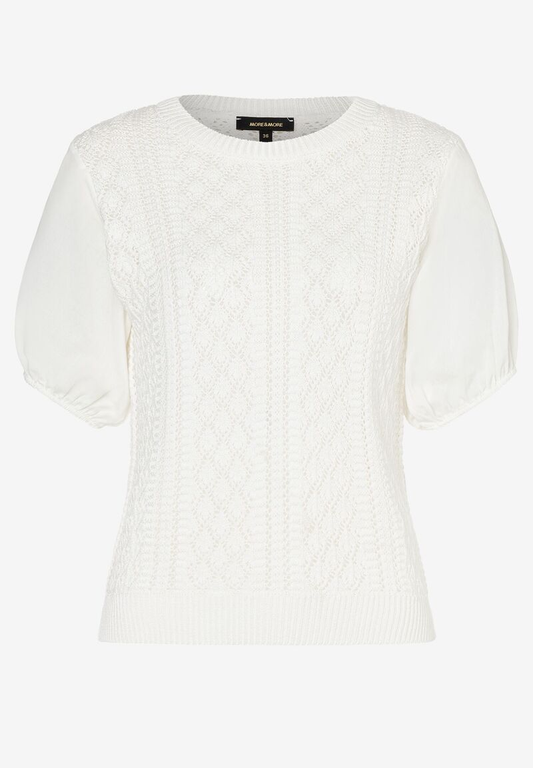 Ajour Pullover mit Puffärmeln  Sommer-Kollektion | More&More