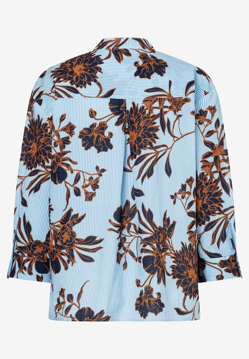 Streifenbluse mit Blumenprint  | More&More